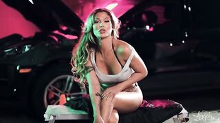 Muscular stud Roman Todd Spanks blonde dominatrix Domino Pre in a hardcore anal session