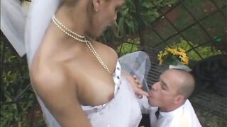 Big-titted wedding bride gets her ass drilled hard by a lucky dude