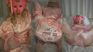 Horny blonde MILF begs for a hard pounding in sexy lingerie and stockings