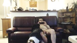 Pascal, the shemale, gets her mature ass drilled on webcam by her guy