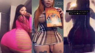 Check out this amateur babe's thick ass and huge tits while she masturbates in lingerie and HD video