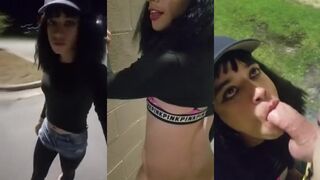 Real Sissy gets mercilessly deepthroated in a public gullet