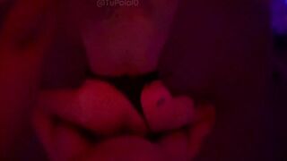 Petite Latina with huge tits and ass gets pounded hard from behind by a big cock