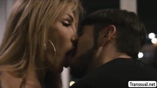 Eva Paradis is a busty blonde step-mom who loves to polish her step-son's cock on his stick