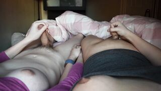 Watch T-Models Duo hold their forearms while they pleasure themselves in homemade POV video