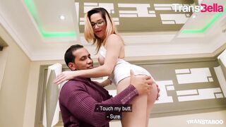 Watch this blonde bombshell pulverize her man meat with her massive tits and ass in hot lingerie