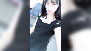 Big C flaunts her small tits & dominates in public with her large beef whisker