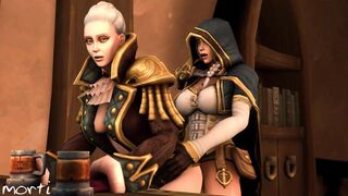 ItsMorti's futa on Futa with a big-ass tranny getting pounded in a hardcore group sex session