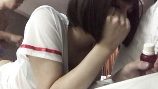 Sissy Japanese Katoey Desperate Nurse Bangs Her Amateur Ass & Sucks Like A Pro