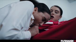 Watch Amirah Adara, Eden Ivy & Josephine Jackson cum hard as they get a surprise from a gorgeous futa girl