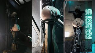 Freya Mousy tied up and punished with a massive dildo for her belly-expanding desires