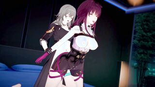 Futa Stelle and Kafka get kinky in Honkai Star Rail - Futa Stelle & Kafka get off on each other's bodies!